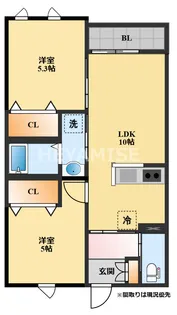 アクシオ森山【2階】の間取り