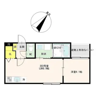 ハーモニーテラス宮千代VI【3階】の間取り