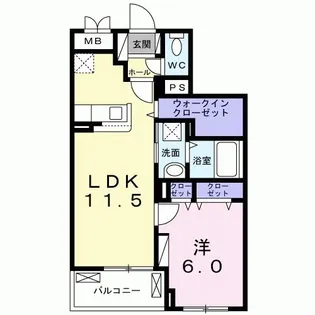 フォレスト ラコ【1階】の間取り