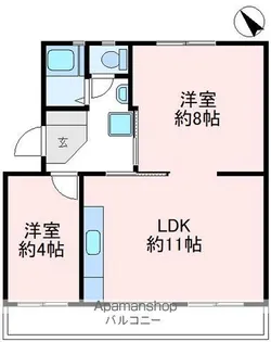 狭山台団地2街区20号棟【5階】の間取り