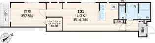 エリタージュ品川【1階】の間取り
