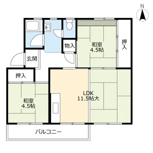 UR長住【4階】の間取り