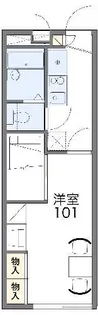 レオパレスグリーンヒルズ【2階】の間取り