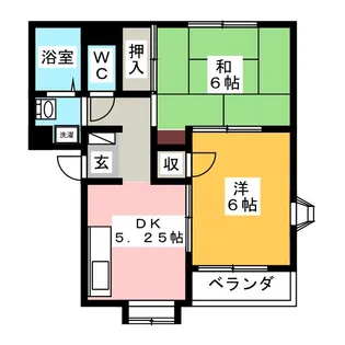 グランドール・ビルズB棟【1階】の間取り
