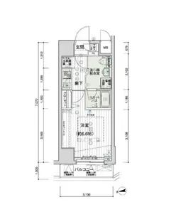 メインステージ高輪【5階】の間取り