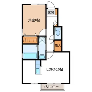 サントガスパーレ B棟【1階】の間取り