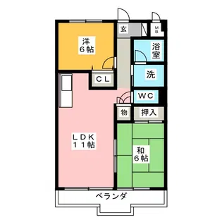 エコタウン勝川【3階】の間取り