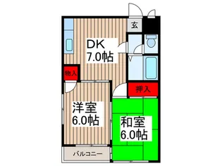 ドエール浦和【1階】の間取り