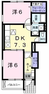 メゾンヒルズ・モトミヤ II【1階】の間取り