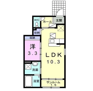 ガーデンプレイスIV【1階】の間取り