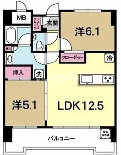 パークレジデンス水戸(旧スタジオスクエア水戸)【6階】の間取り