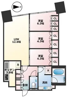 M.M. TOWERS FORESIS R棟【17階】の間取り