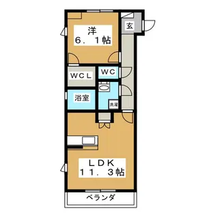 ハッピーホームIII【1階】の間取り