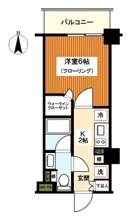 ザ・パークハビオ西横浜【9階】の間取り