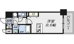エスライズ梅田北【10階】の間取り