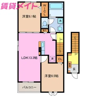 メゾン海山道【2階】の間取り