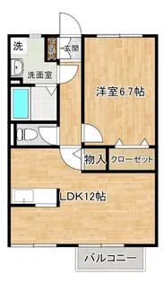 リースランド向佐野A棟【2階】の間取り