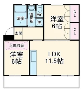 芝山団地1号棟【3階】の間取り