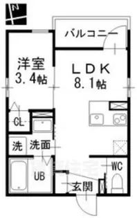 Anecis 橘【1階】の間取り