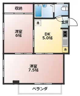 コーポ彩【3階】の間取り