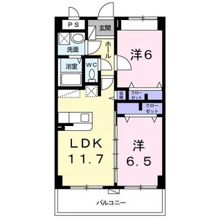 ラフィーネ大田【4階】の間取り