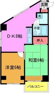 ラフィーヌ・南八幡【4階】の間取り