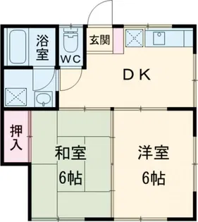ライフメイト高徳マンション【1階】の間取り