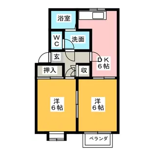 コージーフラット【1階】の間取り