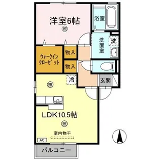 コーポK B棟【2階】の間取り