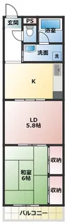 新清洲サンハイツ【3階】の間取り