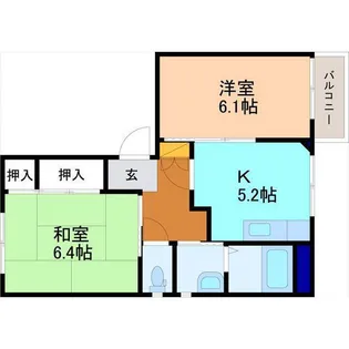 カーサK【1階】の間取り