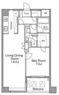 レジディア恵比寿南【5階】の間取り
