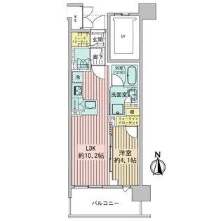 ユニハイム京都七条通り【6階】の間取り