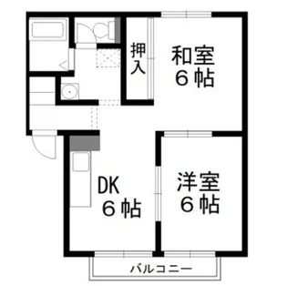 パークサイドよこおB【2階】の間取り