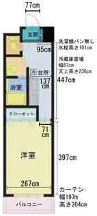 セサミ古鍛冶【3階】の間取り