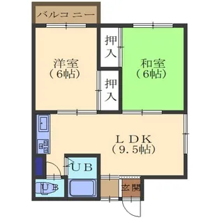 ホワイトハイツD【2階】の間取り