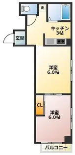 マスカワビル【6階】の間取り