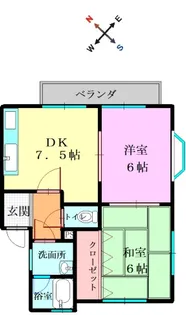 Kぽーと【2階】の間取り