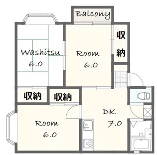 メゾングランシャリオB【2階】の間取り