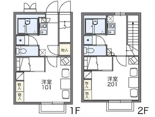 レオパレスK・M【2階】の間取り