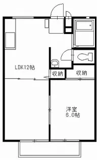 ハイツタツミ(禁煙物件)【2階】の間取り