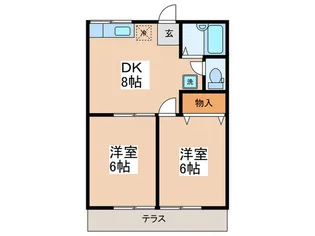 「中ハイツA【1階】の間取り