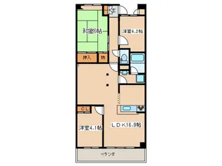 CITY21【7階】の間取り