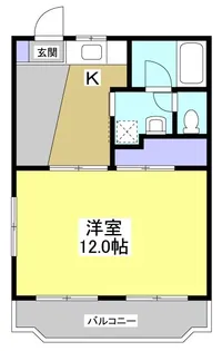 ルームミニオンB【4階】の間取り