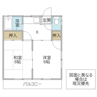 オークヴィレッジ B棟【2階】の間取り