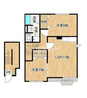 埼玉県深谷市上柴町西3【アパート】の間取り