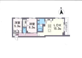 シャンティコ【2階】の間取り