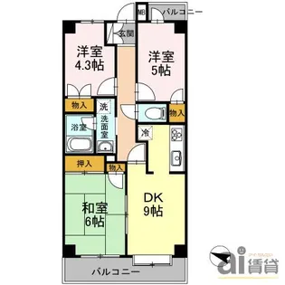 東京都東村山市恩多町2【マンション】の間取り