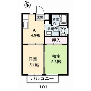 ヒカリハイツ【1階】の間取り