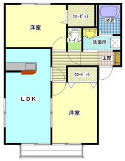 茨城県那珂市菅谷【アパート】の間取り